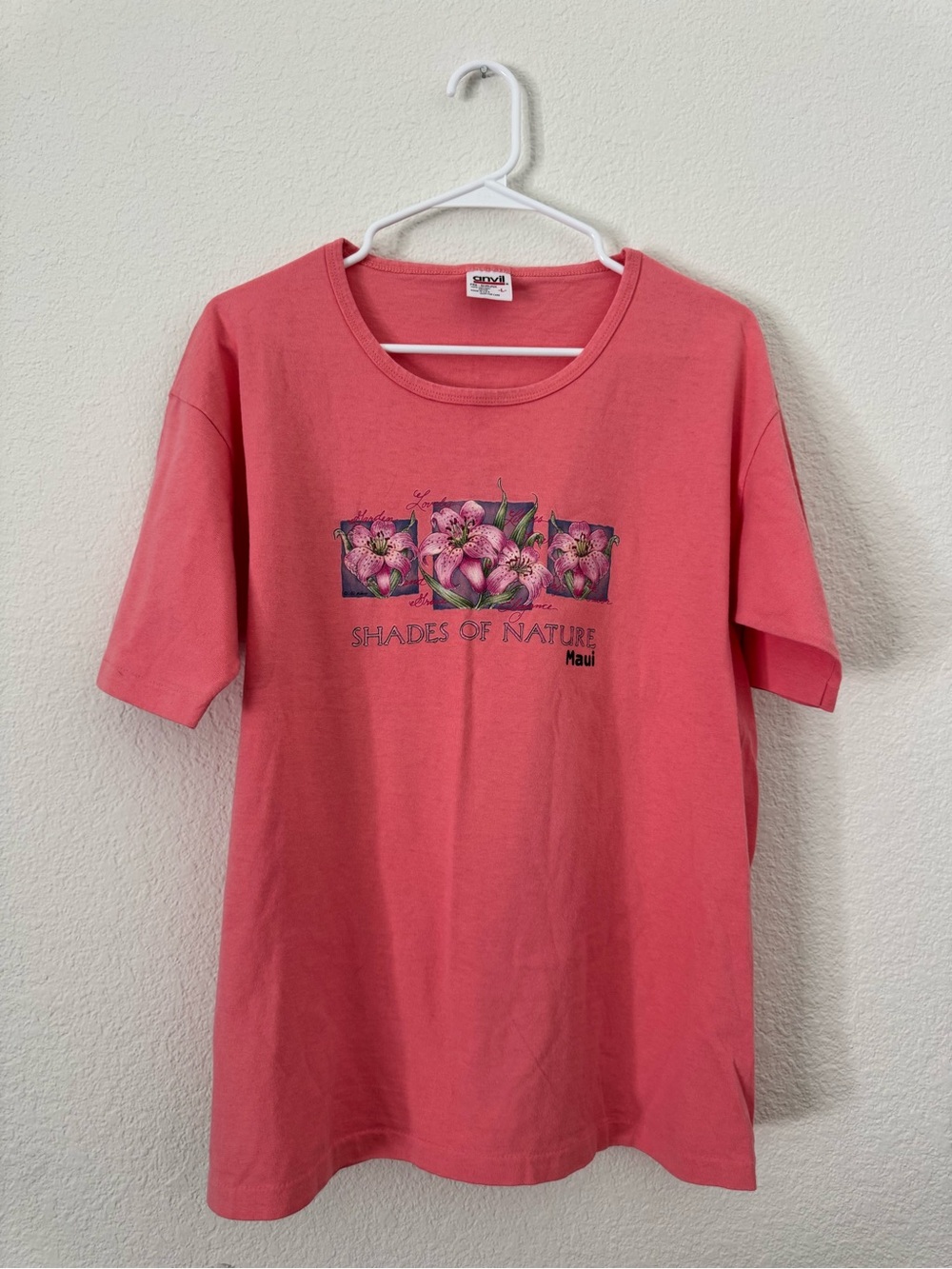 Vintage 90s Single Stitch Anvil “Shades of Nature” Maui Floral Tee